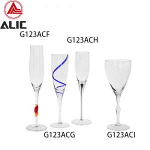 Handmade Wine Glass Goblet with special stem style G123ACI