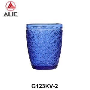 High Quality Patterned Glass Tumbler in various colors G123KV-2