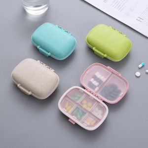 Wheat Straw Pill Organizer 8 Compartments JS-047