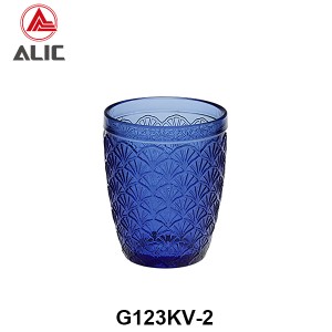 High Quality Patterned Glass Tumbler in various colors G123KV-2