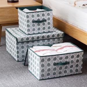 Leaves Pattern Non-woven Collapsible Fabric Box