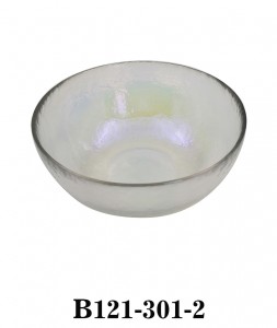 Glass Mixing Bowl Serving Bowl B121-301 frosted style in iridescent color several sizes