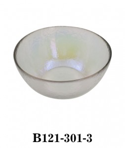 Glass Mixing Bowl Serving Bowl B121-301 frosted style in iridescent color several sizes