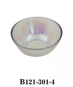 Glass Mixing Bowl Serving Bowl B121-301 frosted style in iridescent color several sizes