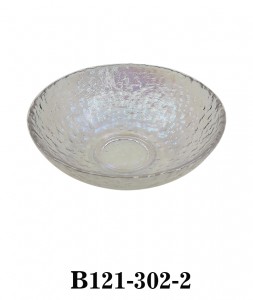 Glass Mixing Bowl Serving Bowl B121-302 Hammered style in iridescent color several sizes