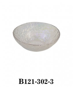 Glass Mixing Bowl Serving Bowl B121-302 Hammered style in iridescent color several sizes