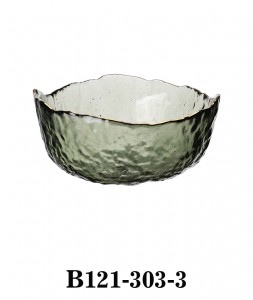 Glass Mixing Bowl Serving Bowl B121-303 Glacier style in iridescent/smoky color several sizes