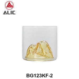 High Borosilicate Iceburg Montain shape  Whisky Glass G123KF-2