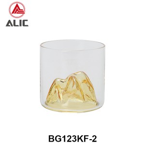 High Borosilicate Iceburg Montain shape  Whisky Glass G123KF-2