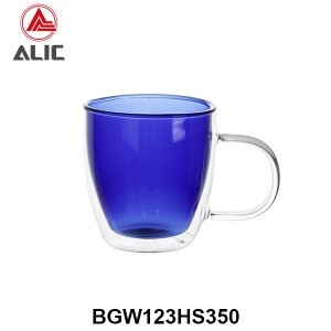 High borosilicate Insulated Glass Cup BGW123HS350