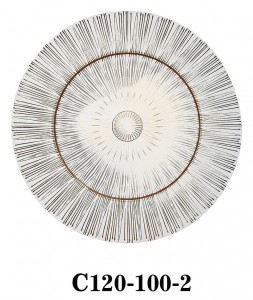 Handmade Glass Charger Plate in Radial looks for Table Party or Rental C120-100