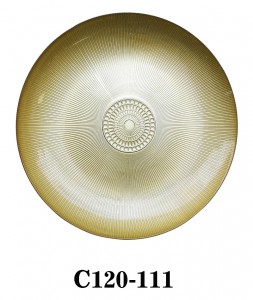 High Quality Glass Charger Plate in golden color for Table Party or Rental C120-111