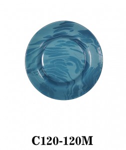 Hot Sale Handmade Antique SteelBlue Marbled Charger Plate for Wedding Party or Rental C120-120
