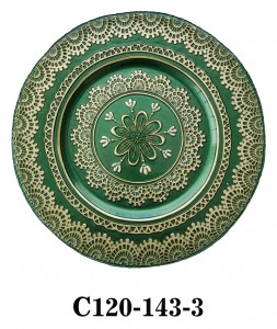 Luxury Handmade Lace design Glass Charger Plate for Table Party or Rental C120-143