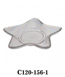 Lovely Handmade Sea shell Sea star shape Glass Charger Plate in iridescent color for Table or Party C120-156