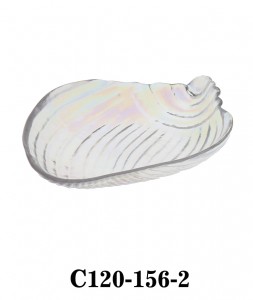 Lovely Handmade Sea shell Sea star shape Glass Charger Plate in iridescent color for Table or Party C120-156