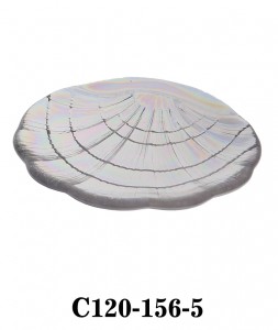 Lovely Handmade Sea shell Sea star shape Glass Charger Plate in iridescent color for Table or Party C120-156