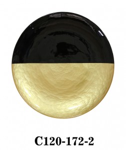 Modern Glass Charger Plate with two colors decoration for Wedding Party or Rental C120-172