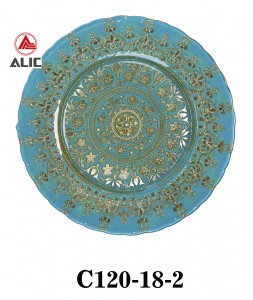 Glass pad wedding banquet wholesale customization high-end rental charge plate C120-18