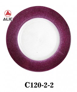 Handmade Glass Charger Plate multi colors available C120-2