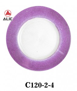 Handmade Glass Charger Plate multi colors available C120-2