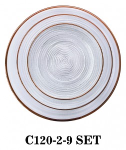 Handmade Glass Charger Plate multi colors available C120-2