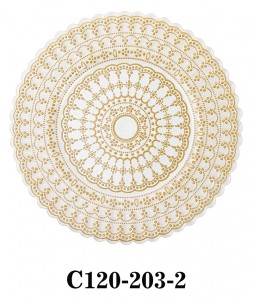 Luxury Handmade Glass Charger Plate Lace Style Pattern for Table Party or Rental C120-203