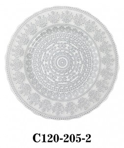 Luxury Handmade Glass Charger Plate Lace Style Pattern for Table Party or Rental C120-205
