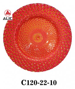 Wedding Dinnerware  Glass Plate Set Glass Charger Round Dinner Dish Plate for Sale C120-22