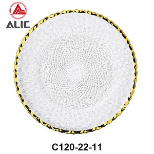 Wedding Dinnerware  Glass Plate Set Glass Charger Round Dinner Dish Plate for Sale C120-22