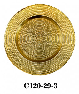 High Quality Handmade Glass Charger Plate Vintage straw braid style multicolor C120-29