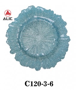 Glass Reef style wedding charger plates wholesale All color spray color C120-3