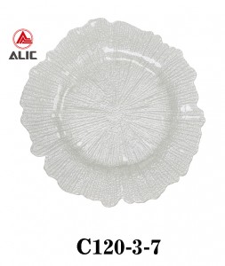 Glass Reef style wedding charger plates wholesale All color spray color C120-3