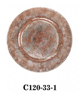 High Quality Handmade Glass Charger Plate for party/rent dew style with gold silver rosegold color C120-33