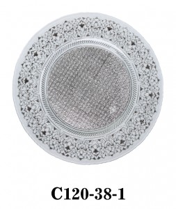 High Quality Handmade Glass Charger Plate for party/rent multicolor C120-38