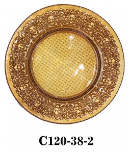 High Quality Handmade Glass Charger Plate for party/rent multicolor C120-38