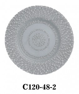 High Quality Handmade Glass Charger Plate for Wedding Party or Rental gold silver colored C120-48