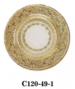High Quality Handmade Glass Charger Plate for Wedding Party or Rental gold silver colored Charger Plate C120-49