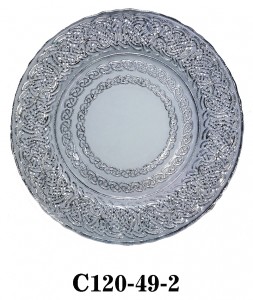 High Quality Handmade Glass Charger Plate for Wedding Party or Rental gold silver colored Charger Plate C120-49