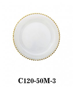 Hot Sale High Quality Handmade Charger Plate for Wedding Party or Rental gold silver rosegold colored C120-50