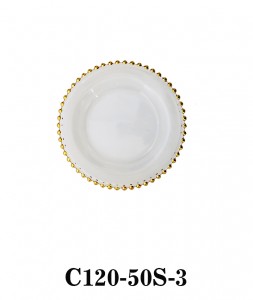 Hot Sale High Quality Handmade Charger Plate for Wedding Party or Rental gold silver rosegold colored C120-50