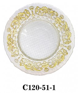 Vintage MidEastern Style Handmade Charger Plate for Wedding Party or Rental gold silver colored C120-51