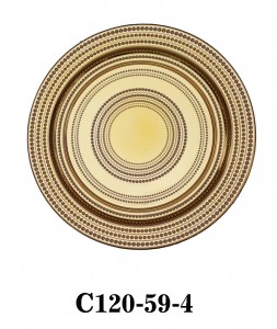 Western Style Handmade Glass Charger Plate for Gift or Party or Rental in metalic gold silver rosegold green and black color C120-59