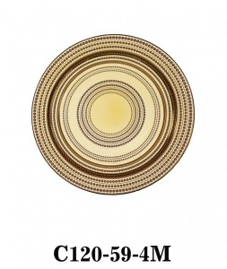 Western Style Handmade Glass Charger Plate for Gift or Party or Rental in metalic gold silver rosegold green and black color C120-59