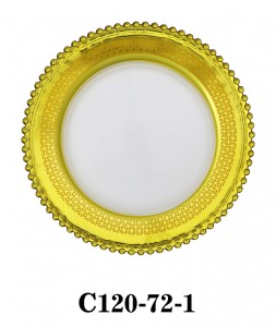 Luxury Handmade Glass Beaded Charger Plate with decoration for table Party or Rental in gold/red/silver/green/violet/arctic color C120-72