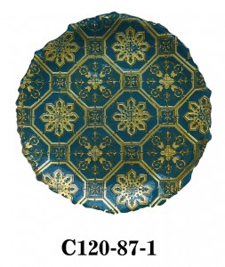 Handmade Mid-East Style Glass Charger Plate in gold/blue gold/red colors for Table Party or Rental C120-87