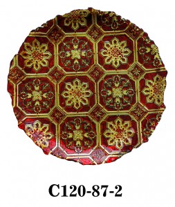 Handmade Mid-East Style Glass Charger Plate in gold/blue gold/red colors for Table Party or Rental C120-87