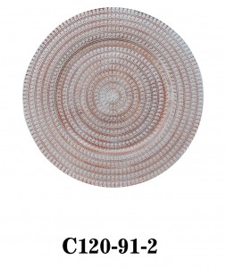 New Fashioned Glass Charger Plate in gold/red/silver/copper colors for Table Party or Rental C120-91