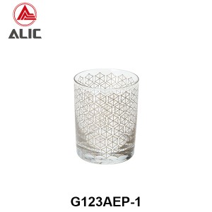 High Quality DOF Glass with golden decal 250ml G123AEP