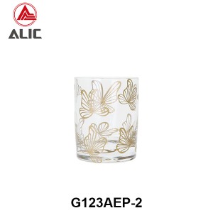 High Quality DOF Glass with golden decal 250ml G123AEP